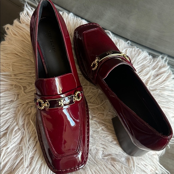 Tory Burch Burgundy Loafers - Picture 10 of 11